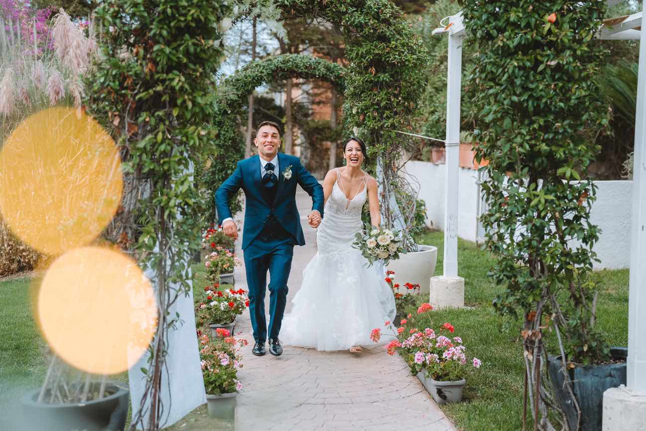 Arrivo sposi al ricevimento