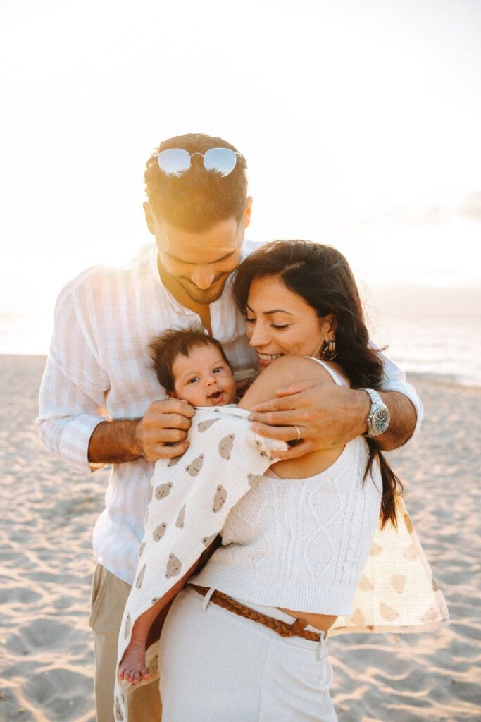 Famiglia in spiaggia